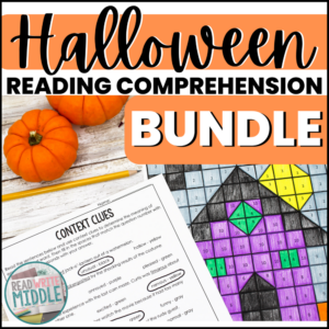 Halloween Reading Comprehension and Context Clues Activities Bundle