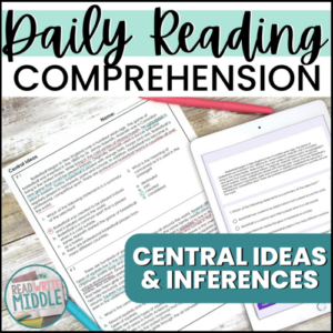 Central Idea Daily Reading Comprehension Passages Main Idea & Inferences