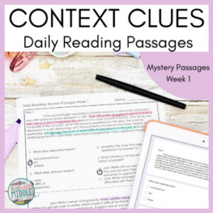 Daily Reading Comprehension Passages Context Clues Week 1