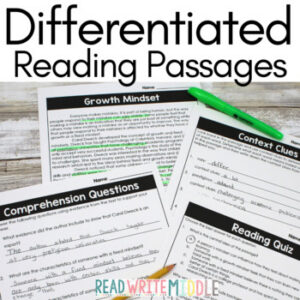 Differentiated Reading Comprehension Passages Bundle