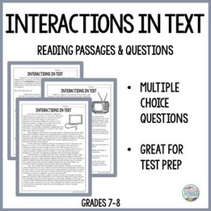 Interactions in Text Reading Comprehension Passages and Questions
