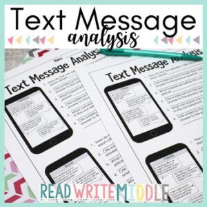 Text Message Analysis Bundle Making Inferences & Citing Evidence