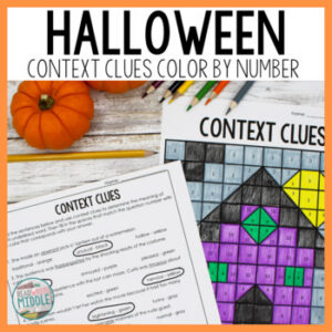 Halloween Context Clues Color By Number
