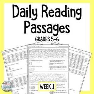 Daily Reading Comprehension Passages & Questions Week 1