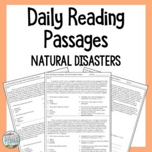 Daily Reading Comprehension Passages & Questions Natural Disasters