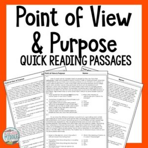 Point of View & Purpose Reading Comprehension Passages and Questions Quick Reads