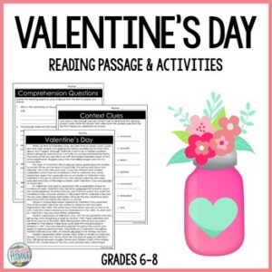 Valentine's Day Differentiated Reading Passage & Context Clues Activities
