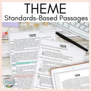 Theme Reading Comprehension Passages and Questions Test Prep