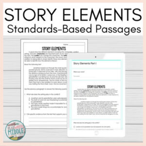 Story Elements Literature Reading Comprehension Passages and Questions Test Prep