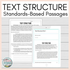 Text Structure Literature Reading Comprehension Passages and Questions Test Prep