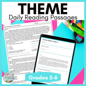 Daily Reading Theme Reading Comprehension Passages With Context Clues