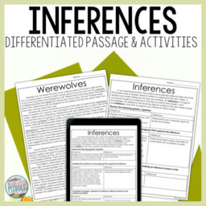 Differentiated Inferences Reading Comprehension Passage Context Clues