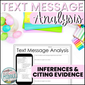 Easter Text Message Analysis Making Inferences & Citing Evidence