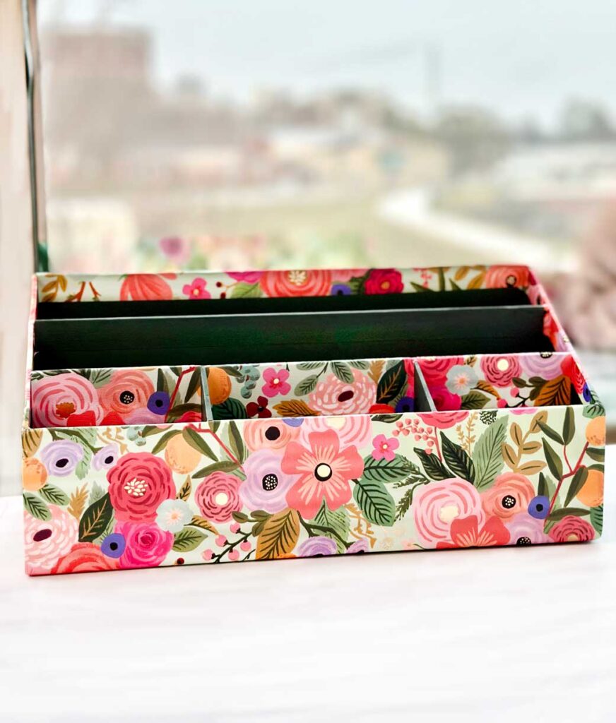 Picture of floral desk organizer school supplies