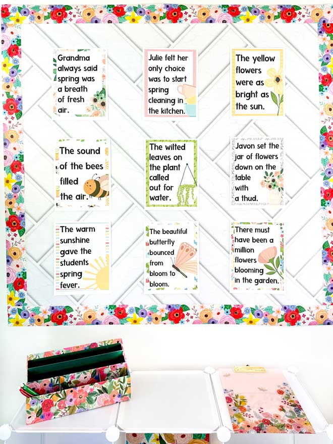 Figurative language posters for spring bulletin boards
