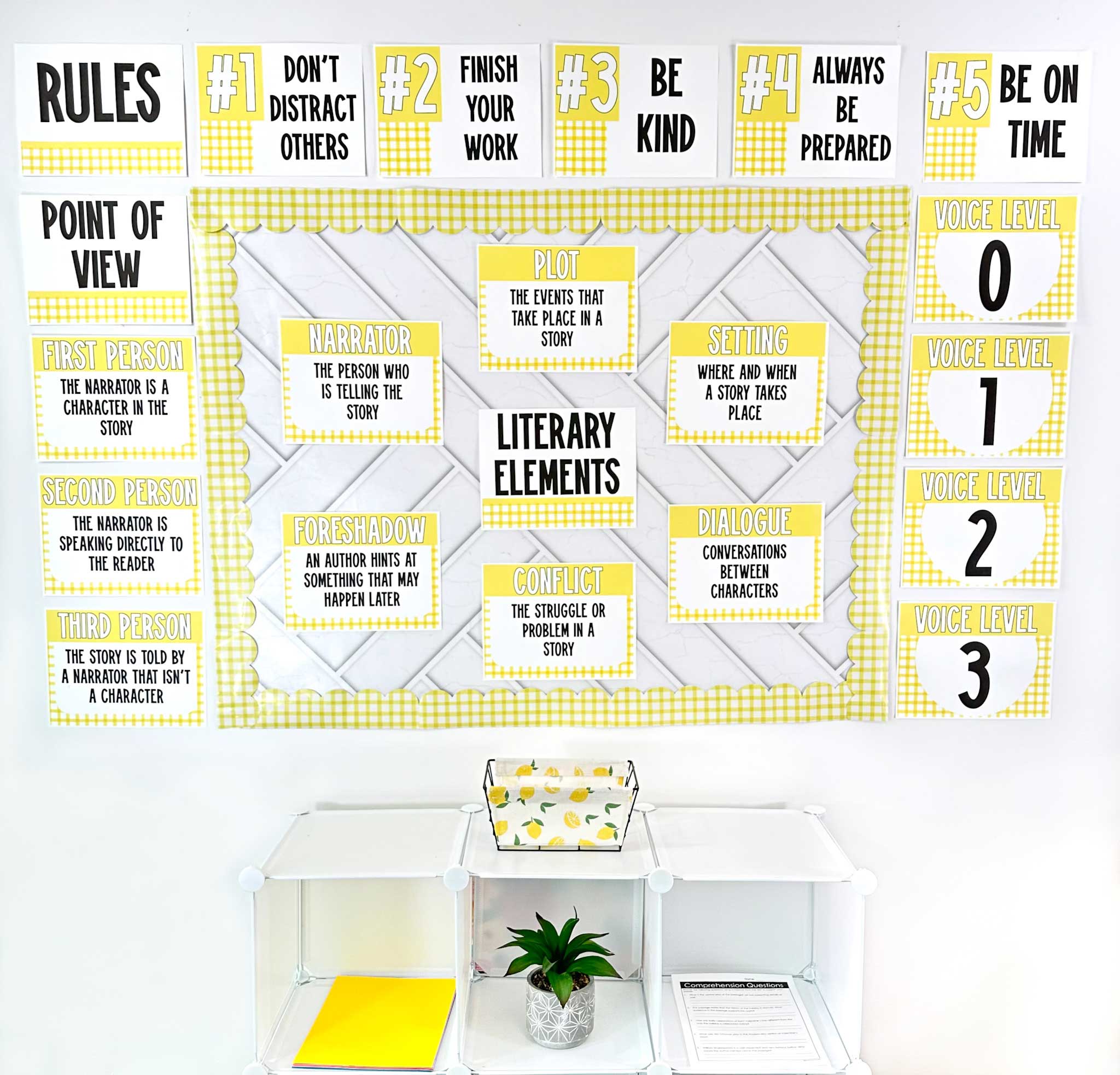 Bright Classroom Decor for Middle School ELA